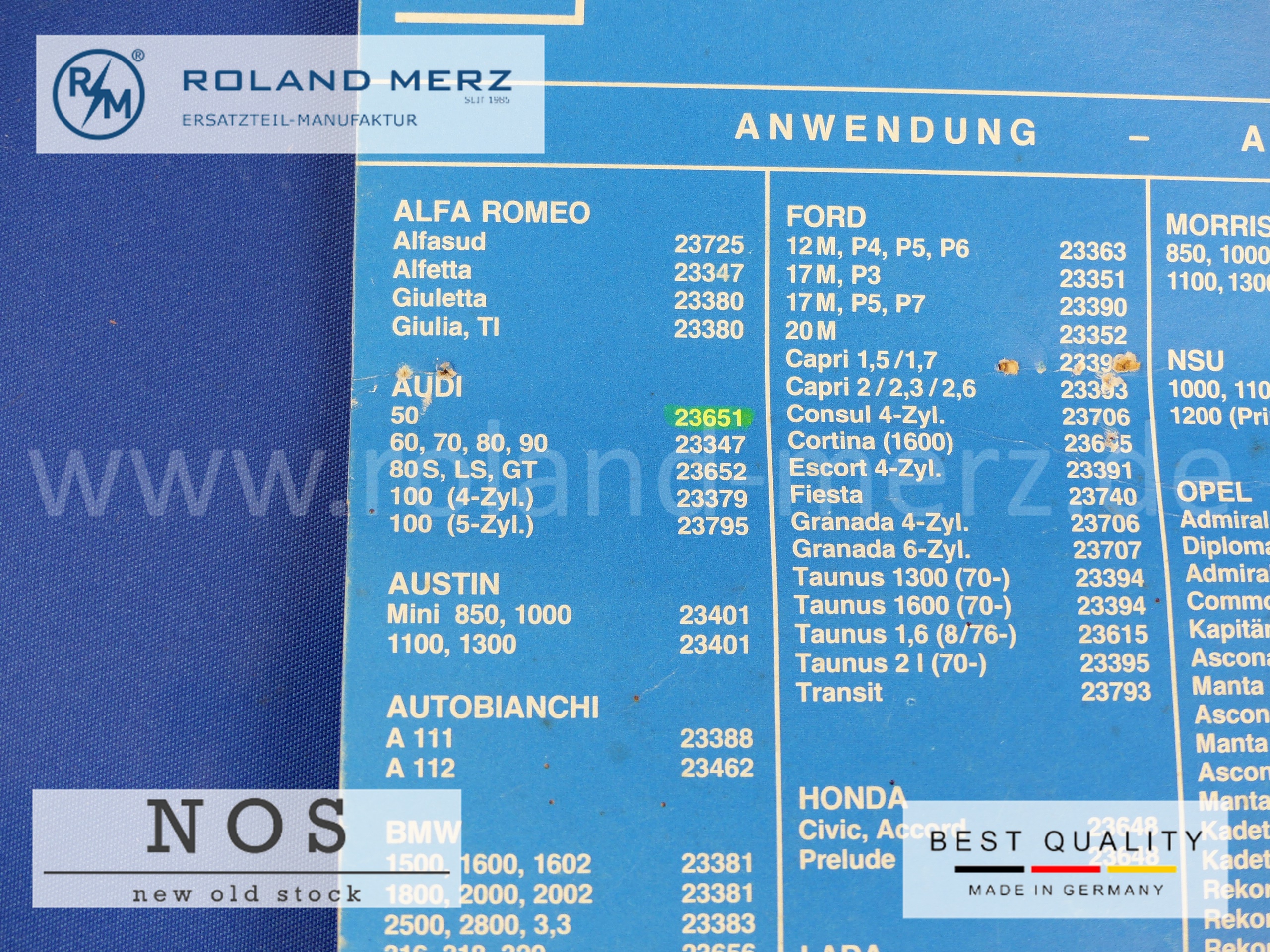 P1160631 Zündkabelsatz DOWAL 23651, Audi 50, VW