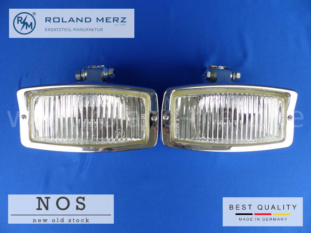 P1120482 1 Paar neue Hella Nebelscheinwerfer 139 ZNWH 180 CC hängende Ausführung, vollverchromt für Mercedes, Porsche, BMW