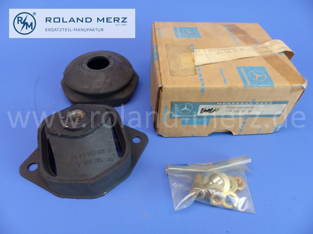 1105860124 Reparatursatz Motorlagerung hinten, W110, 190c, 190Dc, 200, 200D, M121.062, Original Mercedes Neuteil, NOS