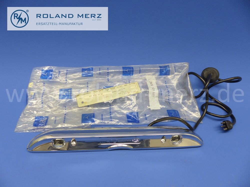 1118205062 license plate lamp, complete, Mercedes W108, W109, W111, W112, 220Seb Cp / Cb - 280SE 23.5 Cp / Cb, Hella K12860, original Mercedes spare-part, NOS