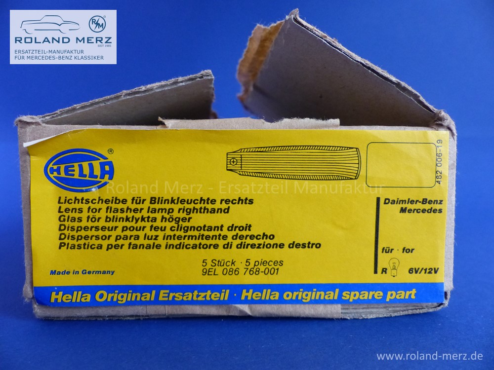 RM-061Katalog Original Hella Blinkergläser Satz für Mercedes-Benz Ponton 220 S und SE