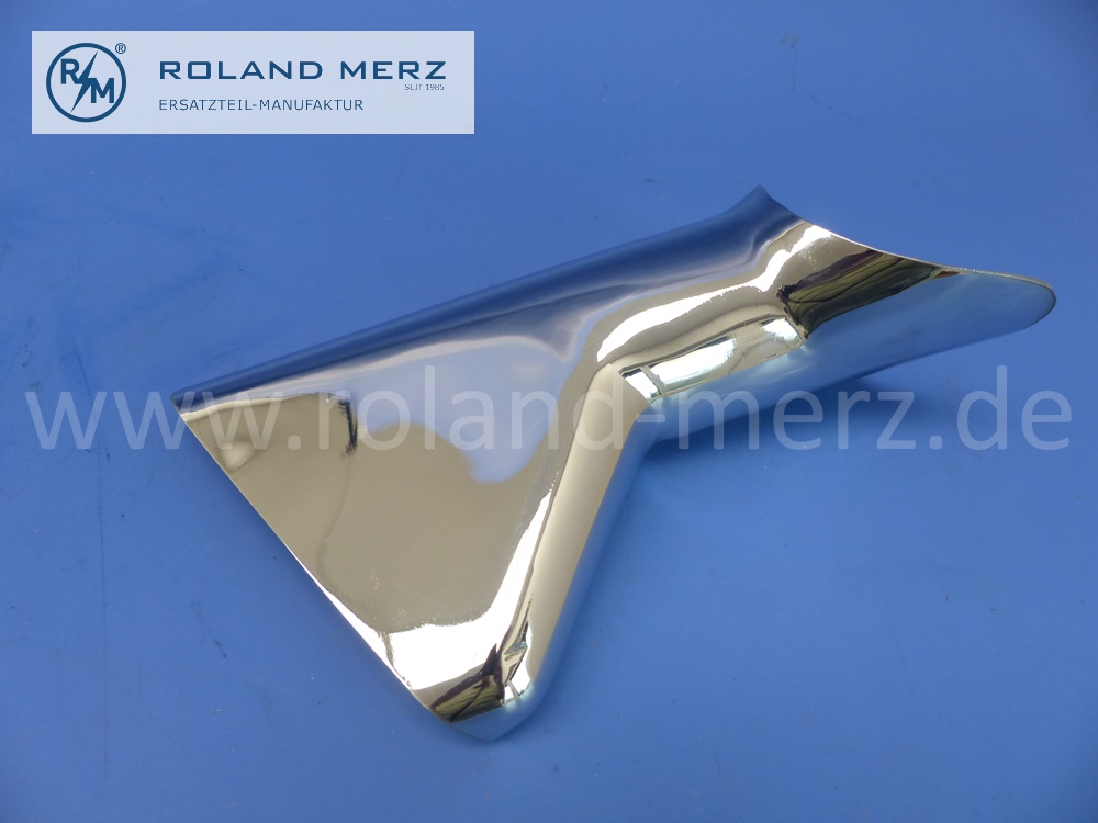 tail piece exhaust pipe, chrome plated, Mercedes W198, 300SL looks like 1984900027, used part, no original spare-part
