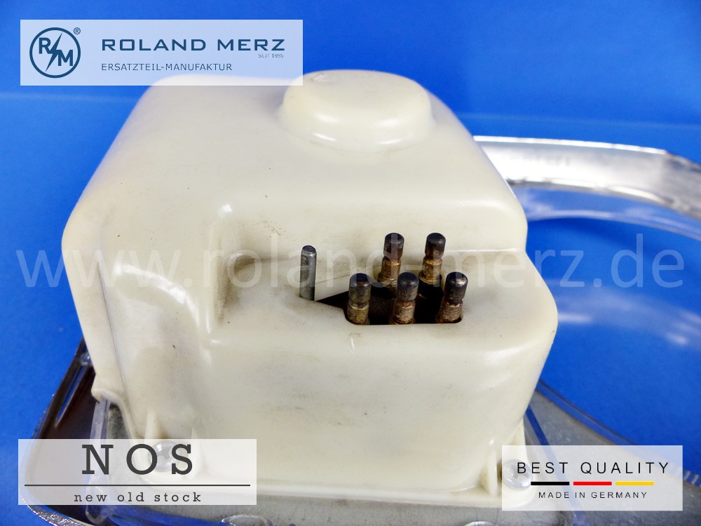 1138200066 (Bosch 1 305 542 050) Lichtscheibe / Zierrahmen Mercedes Pagode 280SL bis Fgst. 005607 Original Mercedes / Bosch Neuteil NOS