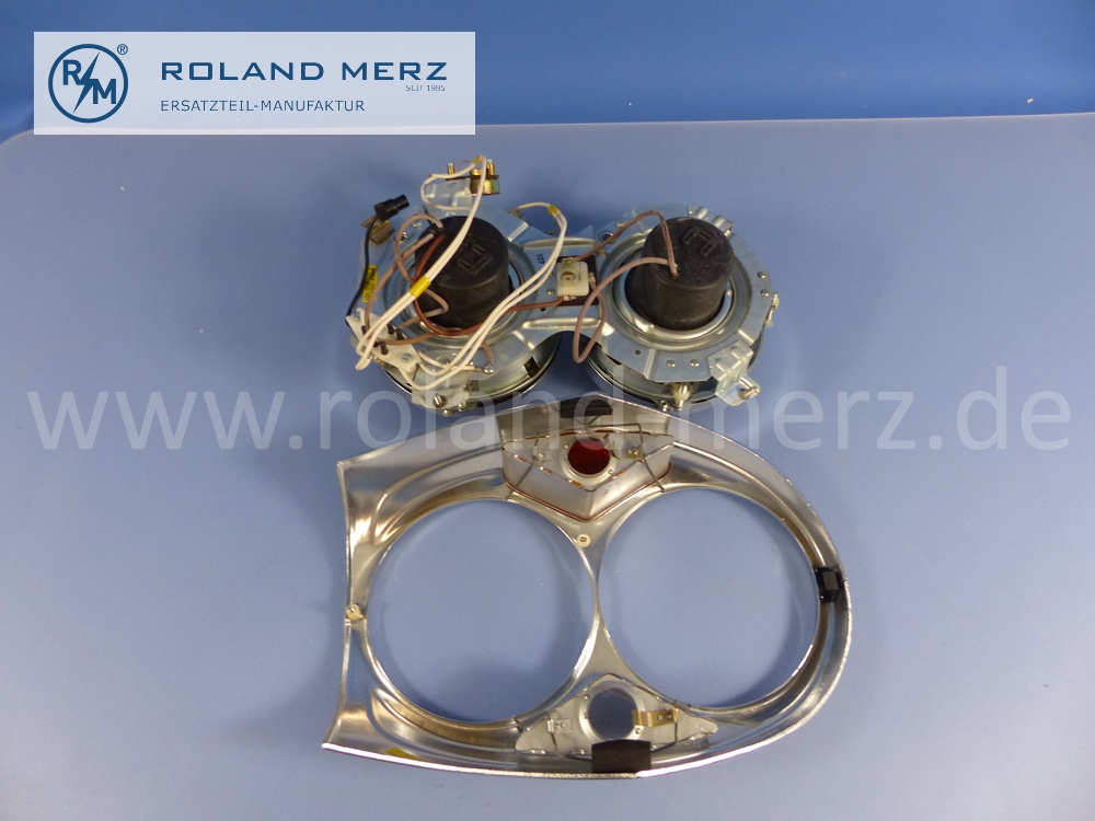 1088202761 Bosch Leuchteinheit, Scheinwerfer, Doppelscheinwerfer, asymmetrisch, Rechtsverkehr, links, Mercedes W109, 300SEL, Original Mercedes Neuteil, NOS 
