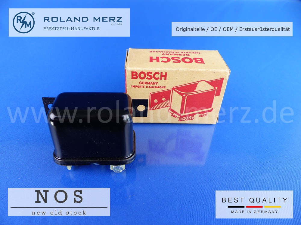 000-542-34-19-04 Relais 000 542 34 19 Mercedes 300SL, 300d, 190SL und 220SE Cab. Bosch 0 332 200 009 / SH/SE 22 A 2 Bosch NOS-Originalausführung im Metallgehäuse