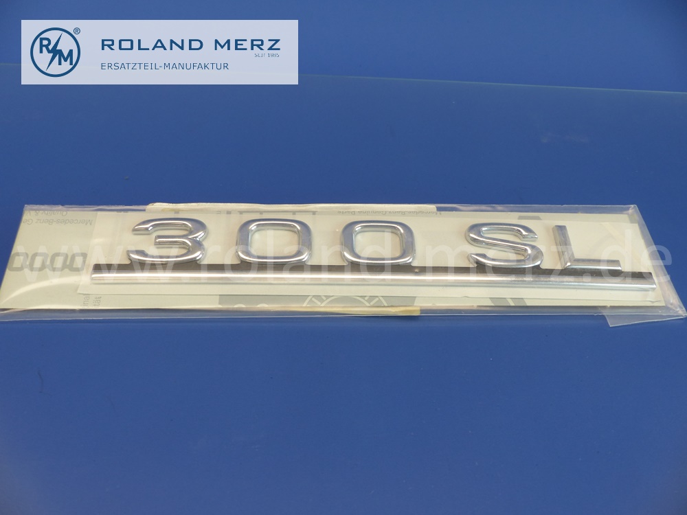1078171215 Typenzeichen, Schriftzug 300SL auf Heckdeckel für Mercedes W107, C107, Original MB-Neuteil NOS 