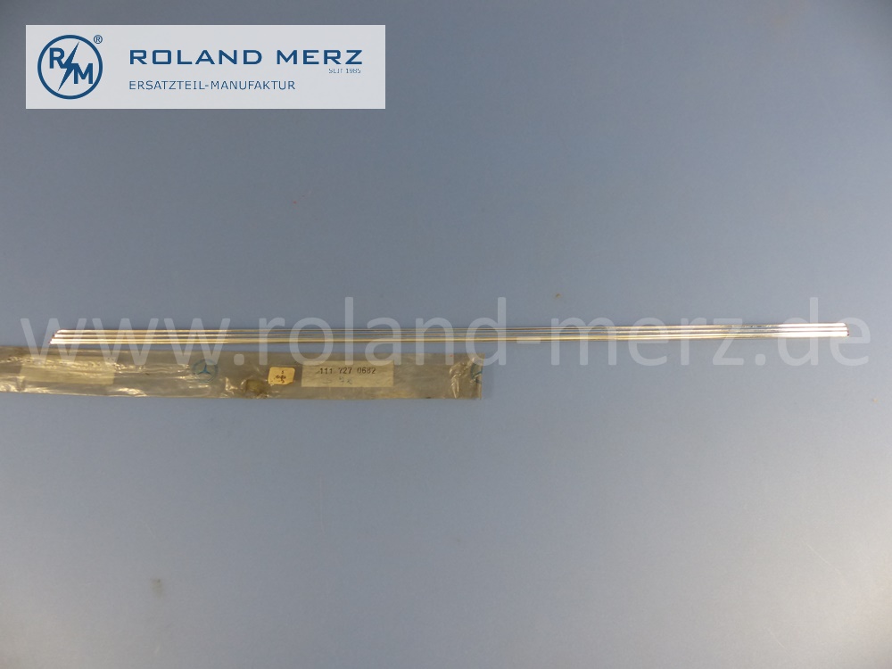 1117270682 Zierstab, Zierleiste Türbelag oben, Fahrertür rechts, Länge 710mm, Mercedes W111, MB 220B, 220SB, 220SEB, Original Mercedes Neuteil, NOS