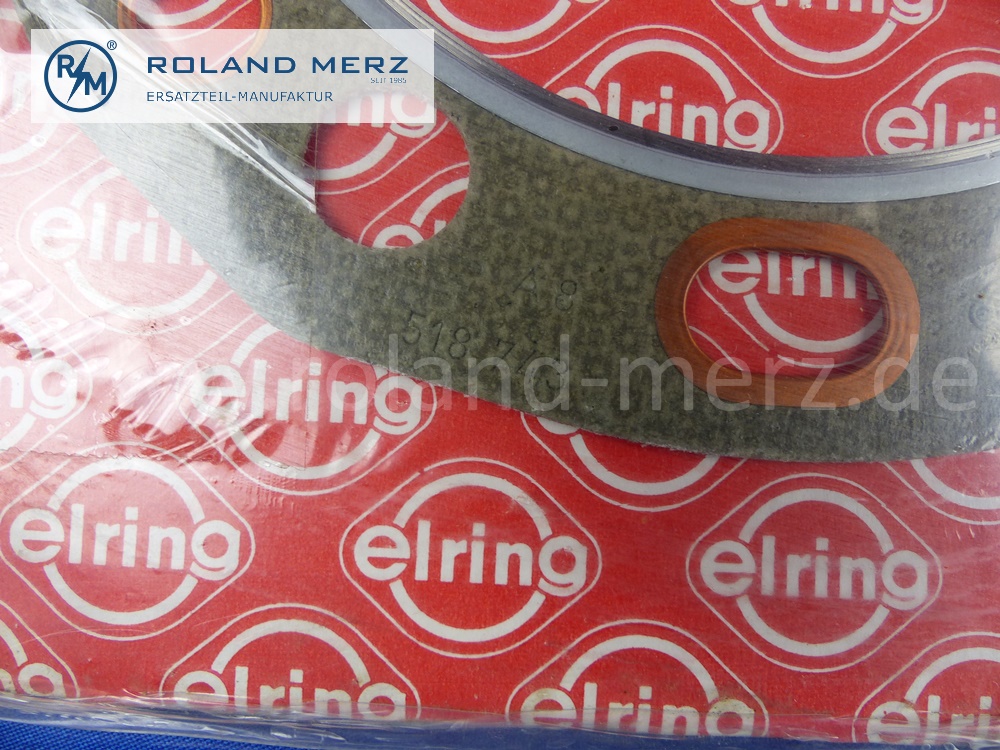 523.143 Elring Zylinderkopfdichtung oben, Mercedes Motor OM355, OM355A, OM355LA, OM346h, 3450160420, Ø 130mm, Original Elring Ersatzteil, NOS 