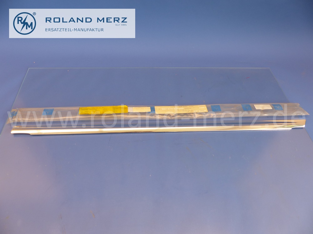 1087280130 Zierstab Bordkante Fensterschlüssel, Fahrertür, links, Mercedes W108, W109, Original Mercedes Neuteil, NOS 