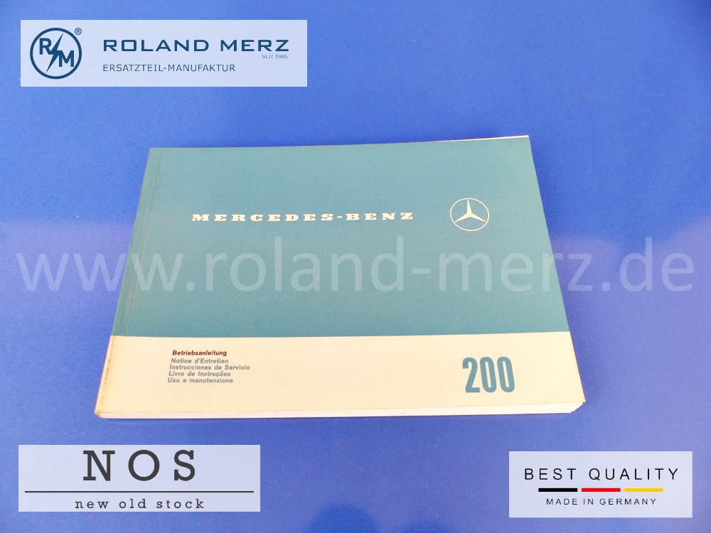 Original Betriebsanleitung Mercedes 200 Heckflosse Bm 110, Deutsch, Französisch, Spanisch, Portugiesisch, Italienisch,  Ausgabe KTDF XI. 65. 10., 1105843396
