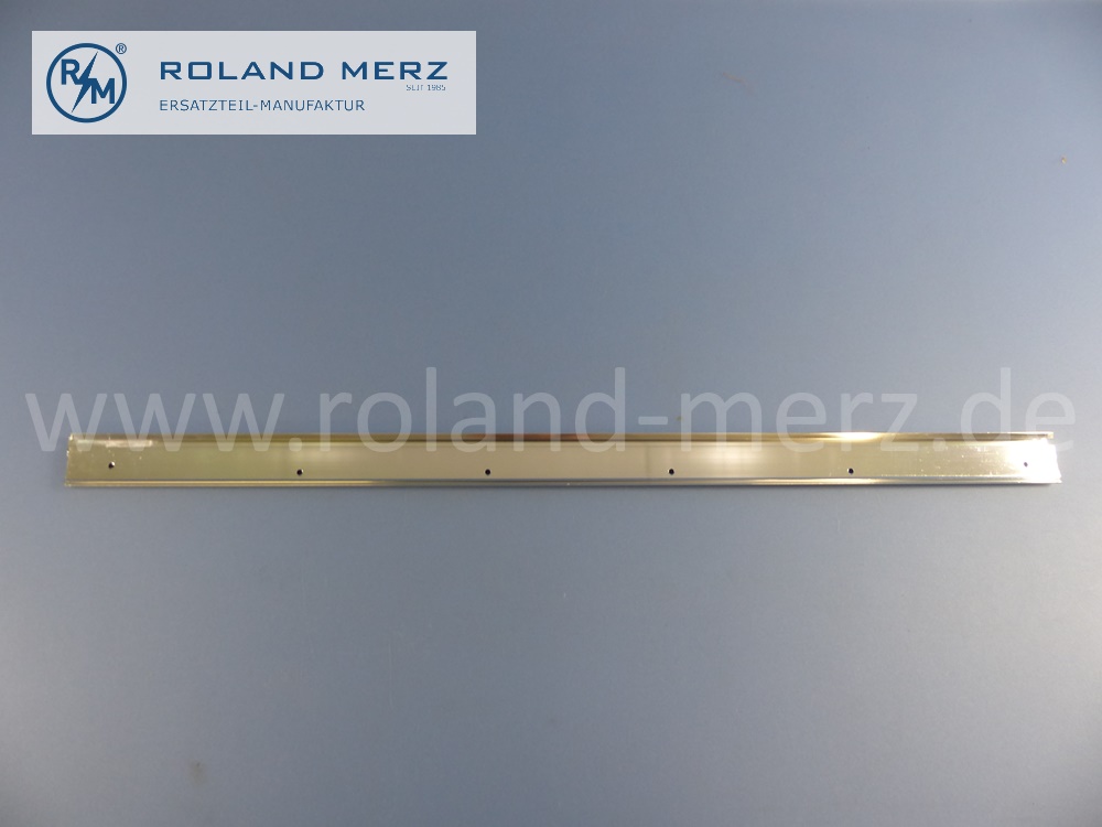 1077252265 Schiene, Abdeckschiene oben, Fahrertür, rechts, Mercedes C107, Coupé SLC, Länge 735mm, Original Mercedes Neuteil, NOS