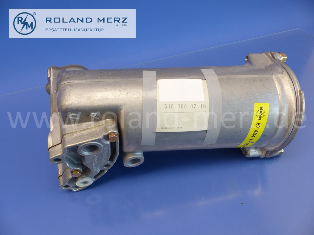 6161800210 oil filter, complete filter housing, Mercedes OM615, OM616, 240D, Mann 6740473153, original Mercedes spare-part, NOS