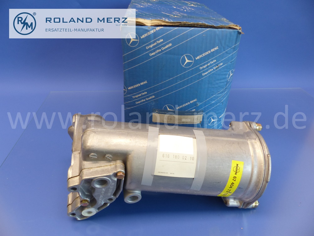6161800210 Ölfilter, Filtergehäuse komplett, Mercedes OM615, OM616, 240D, Mann 6740473153, Original Mercedes Neuteil, NOS