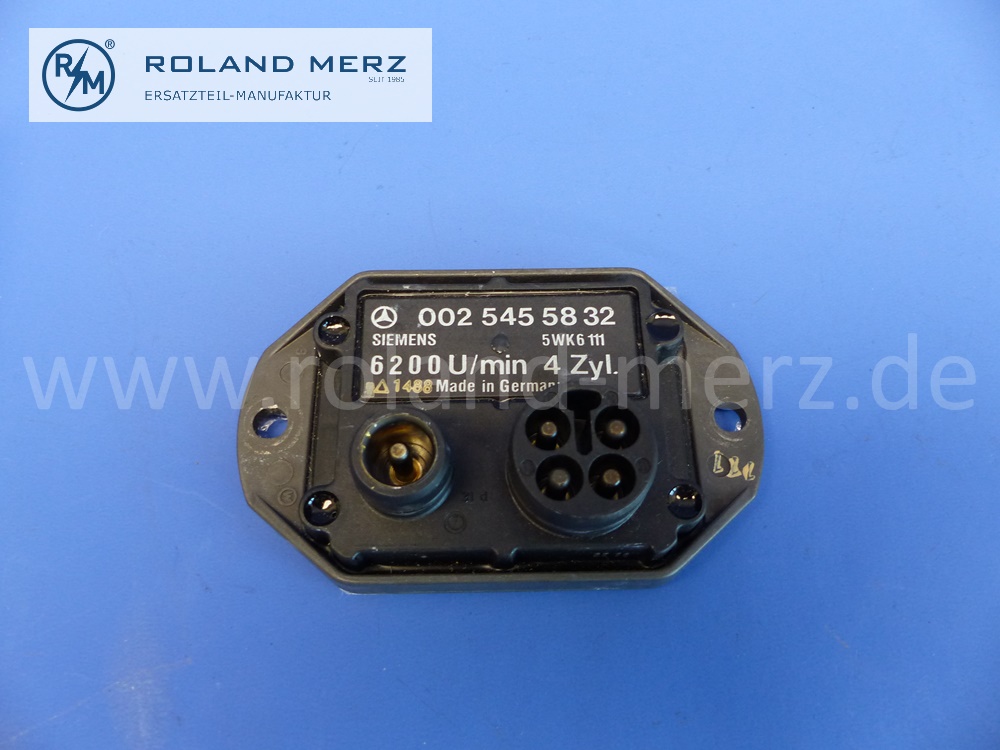 0025455832 Steuergerät, Zündsteuergerät Transistorzündung für Mercedes W124 und W201, 309, 601, 602, 611, 667 ohne Katalysator, Original Mercedes Neuteil, NOS 