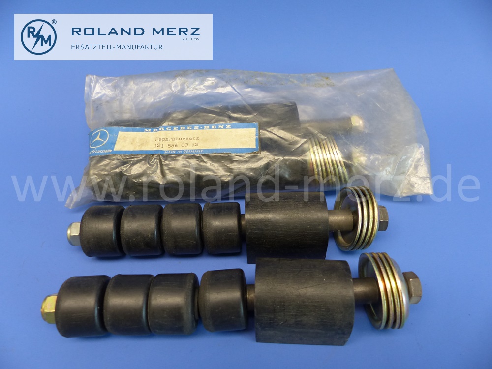 1285860032 Reparatursatz Drehstab / Stabilisator 20mm, Mercedes 190SL, 219, 220S, 220SE, Doppelsatz für beide Seiten, Original Mercedes Neuteil, NOS 