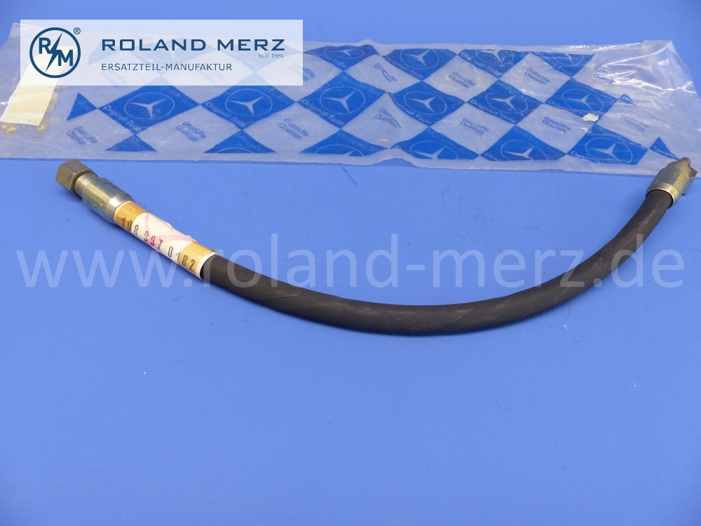 1089970182 Schauch, Hochdruckschlauch Servolenkung, Länge 490mm, Mercedes W108, 111, 113 Pagode, Original Mercedes Neuteil, NOS 
