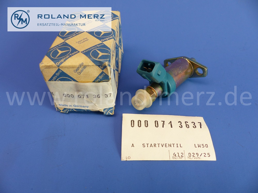 0000713637 Düse, Kaltstartventil, Startventil, Jetronic, Bosch 0280170403 für Mercedes M102, M103, M110, M116, M117, Original Mercedes Neuteil-NOS