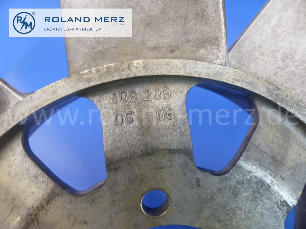 1082050606 Lüfter, Lüfterrad, Lüfterflügel, Mercedes Motoren M100, M129, M130, Original Mercedes Neuteil, NOS - Lagerspuren -