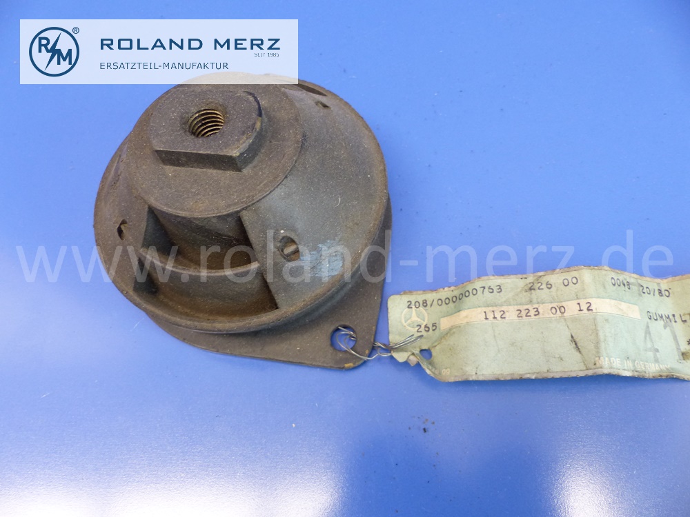 1122230012 Gummilager, Elastomerlager Motoraufhängung vorne rechts, Mercedes W108, W109, W112, Original Mercedes Neuteil, NOS