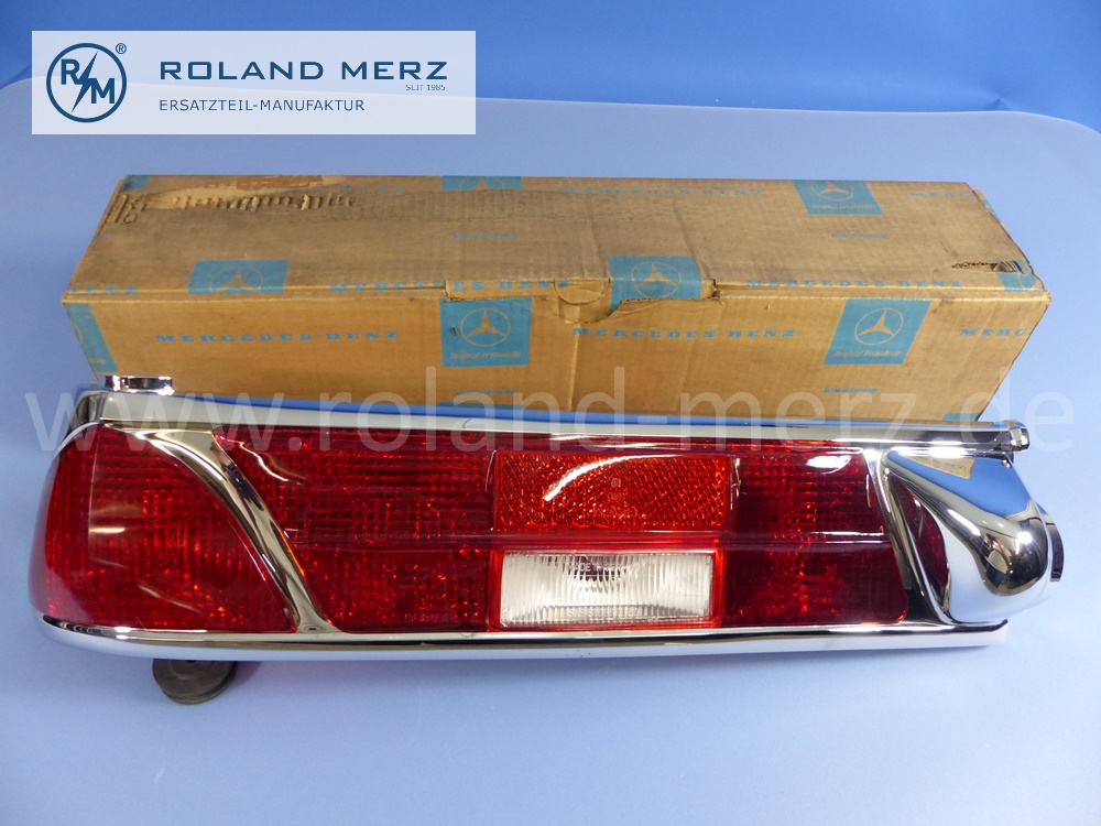 1108200964 Schlussleuchte, Heckleuchte, Rückleuchte, links, komplett, Mercedes W110, W111, Original Mercedes Neuteil, NOS 
