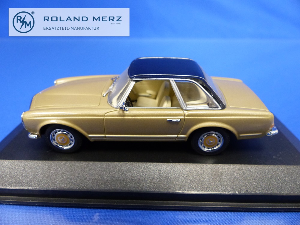 032250-11 Mercedes-Benz 280 SL Pagode gold/schwarz - Minichamps PMA 1:43