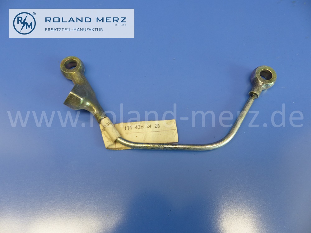 1114202428 Leitung, Bremsleitung Trommelbremse, rechts, Mercedes W110, W111, Heckflosse, Original Mercedes Neuteil, NOS