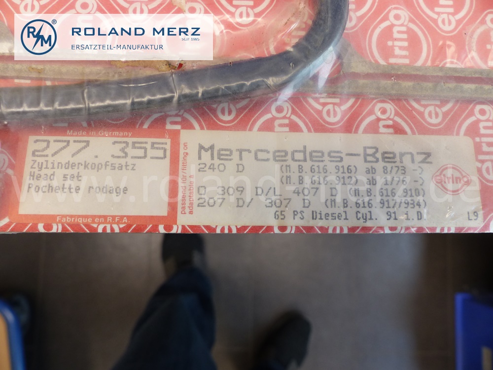 6160100180 gasket kit cylinder head, Mercedes OM616, 240D, W115, W123, W460, O309, 207, 307, 407, original Mercedes spare-part, NOS