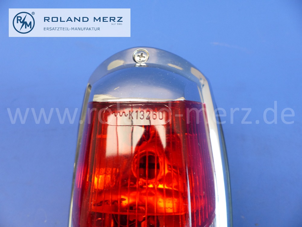 101808200664 1808200664 Rücklicht komplett, rot - weiß - rot, Export, späte große Ausführung, Mercedes W105, W120, W121, W128, W180, 190SL, Ponton, Original Mercedes Neuteil, NOS 
