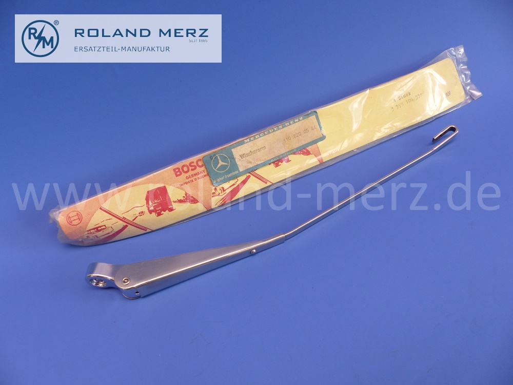 1108200644 Bosch Wischerarm rechts für Mercedes Heckflosse, W110, 190c, 190Dc, 200, 200D, 230 bis 12/67, W113, Pagode, 230SL - 280SL, E. 1138200244, original Mercedes Neuteil, NOS 