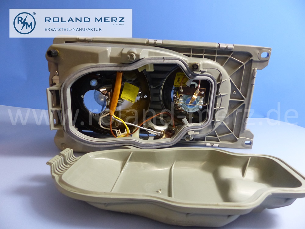 1238203261 Bosch Leuchteinheit, Scheinwerfer, mit Blinkleuchte, H4, rechts, Rechtsverkehr, Mercedes W123, Original Mercedes Neuteil, NOS 