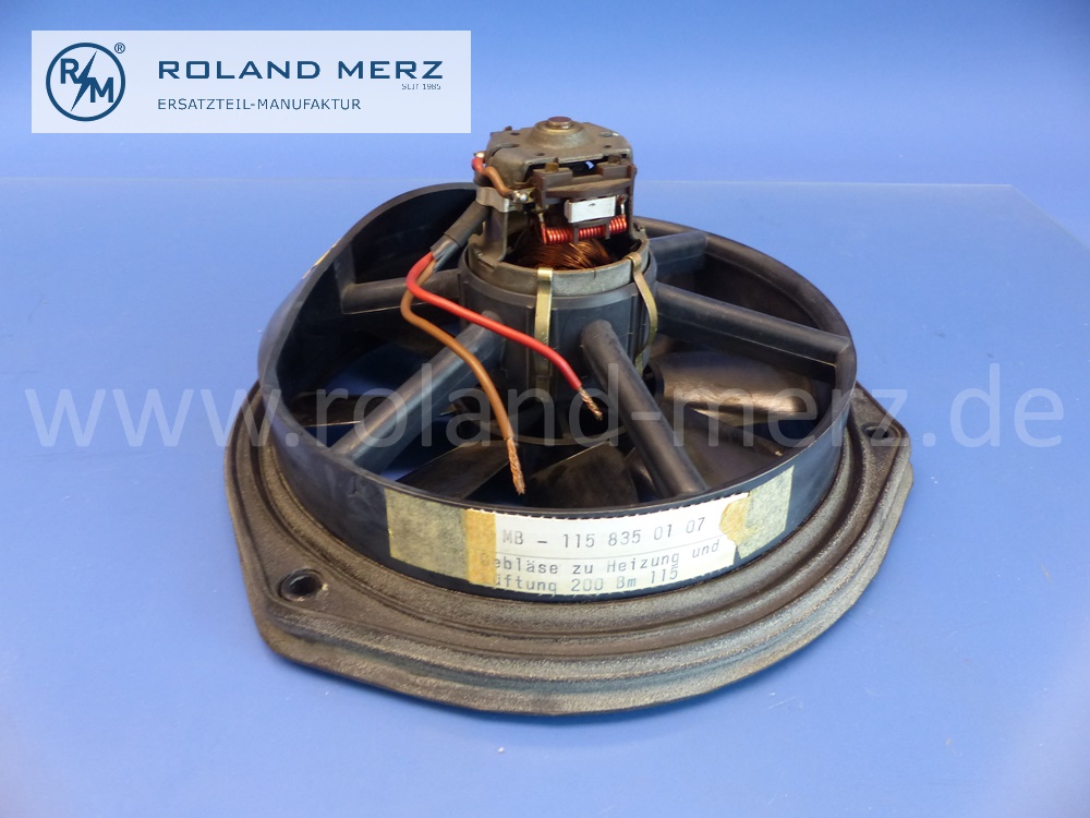 1158350107 Gebläse, Heizungsgebläse, Lüftermotor, Mercedes W114, W115, Strich 8, Original Mercedes Neuteil, NOS