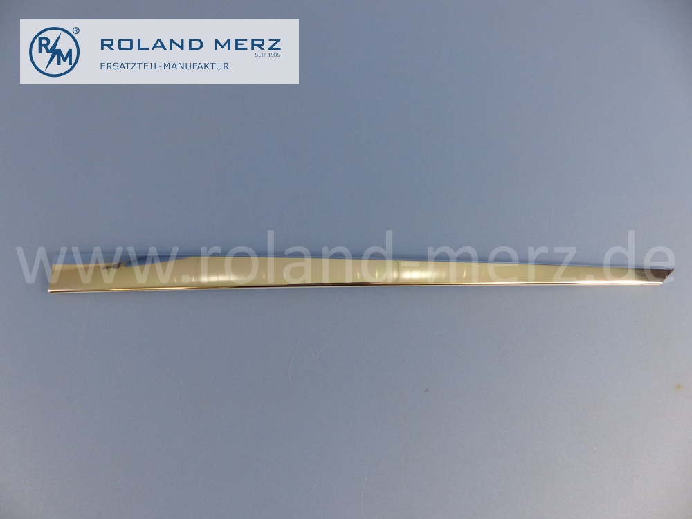1237380331 Zierstab, Zierleiste, links, Fondtür vorne, Mercedes W123, Länge 415 mm, Original Mercedes Neuteil, NOS
