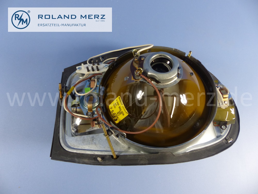 1088200061 Bosch Leuchteinheit, Scheinwerfer, asymmetrisch, Rechtsverkehr, links und rechts, Mercedes W108, W109, W111, W112, Original Mercedes Neuteil, NOS 