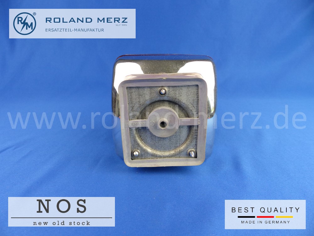P1120977 Bosch Nebelschlußleuchte 0 313 104 001 verchromte Ausführung 100 x 100 mm zum Anbau an die Karosserie Original Neuteil NOS
