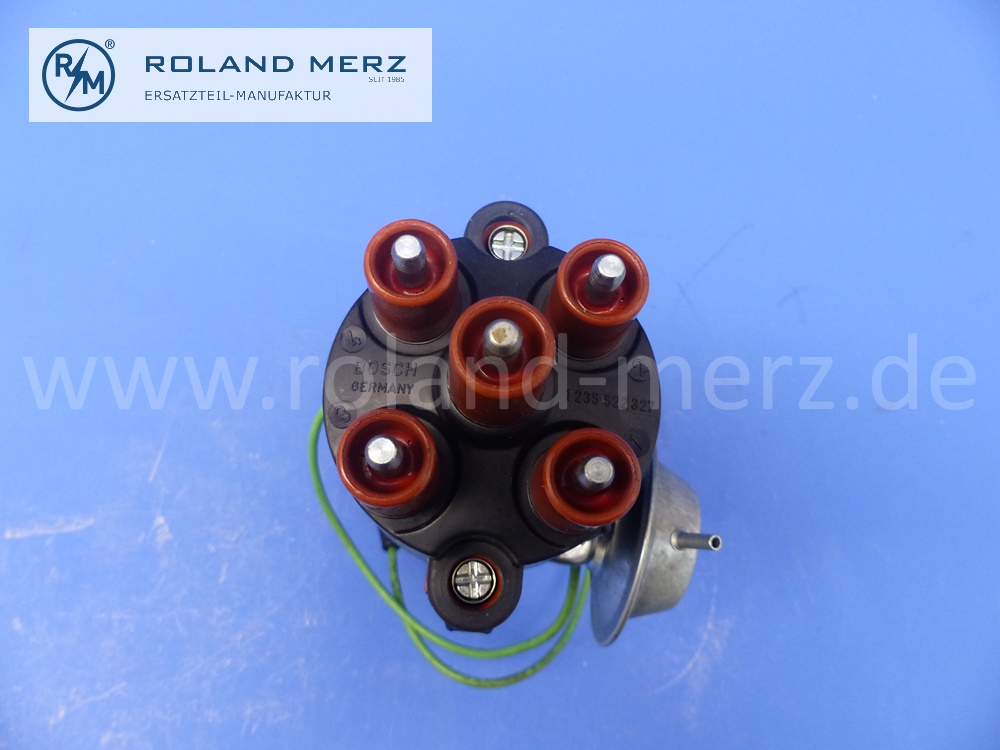 0237002098 ignition distributor Bosch, complete, JGFU 4, Mercedes 0031582801, M102, W201, (82 - 91), original Bosch exchange part, NOS