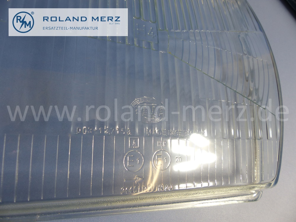 0028269090 Hella lens head lamp left, H4, right hand traffic, Mercedes W123, original Mercedes spare-part, NOS