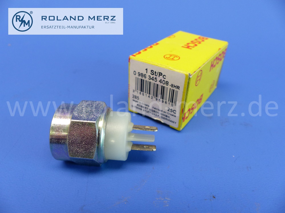 0986345408 Schalter Bremslicht, Bosch 0,1 - 0,5 bar, 0344400008, Original Bosch Neuteil, NOS 