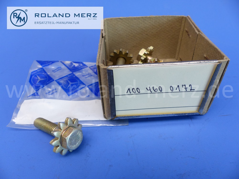 1004600172 Schraube, Spannschraube Nachstellung Lenkhelfpumpe, Servopumpe, Mercedes M110, M115, M116, M117, M123 und SA 10.797, 12.275, 12.364, 12.371, Original Mercedes Neuteil, NOS 