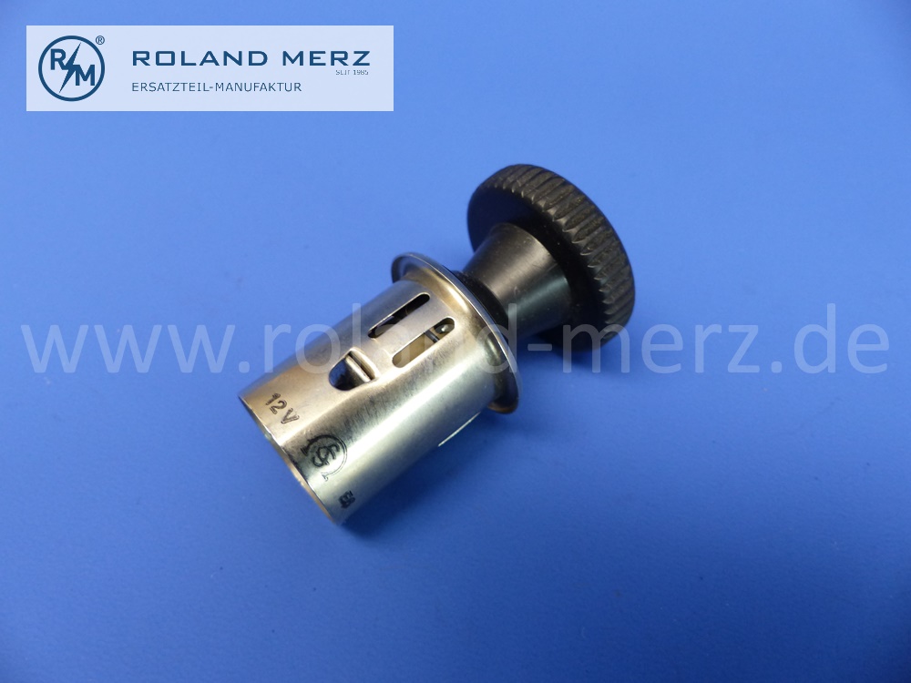 Autofum12V, Zigarettenanzünder, Zigarrenanzünder, 12 Volt, für Youngtimer, Autofum Originalteil, Made in Germany, D 22mm Länge ges. 54mm, D. Knopf 31 mm, Original Scheller-Autofum Neuteil, NOS