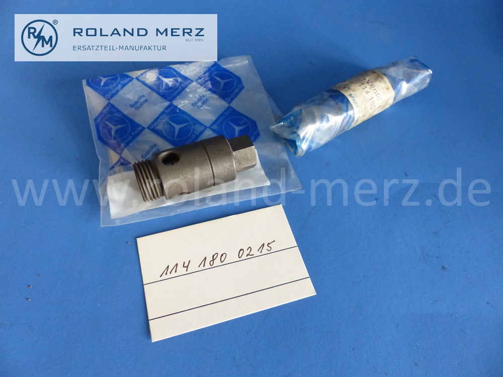 1141800215 Ölüberdruckventil 6 atü Mercedes Motoren M100, 108. 110, 114, 115, 116, 117, 121, 127, 129, 130, 180, OM615, 621, Ers. für 1211800115 , Original Mercedes Neuteil, NOS 