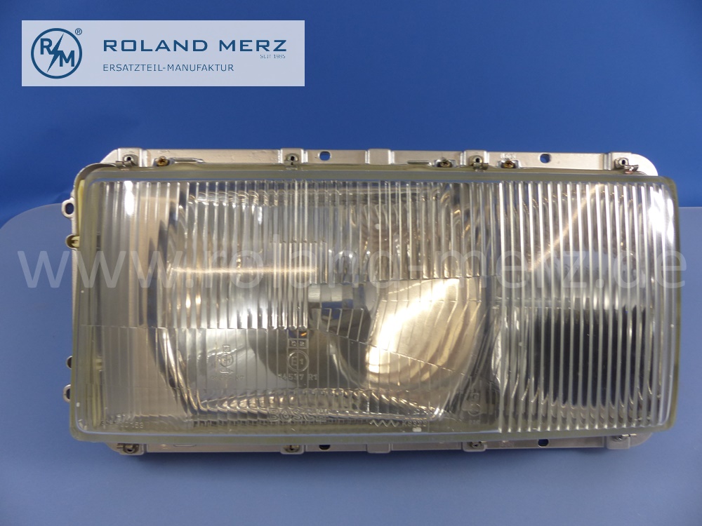 1168202361 Bosch Leuchteinheit, Scheinwerfer, links, mit Blinkleuchte, Rechtsverkehr, Mercedes W116, Original Mercedes Neuteil, NOS