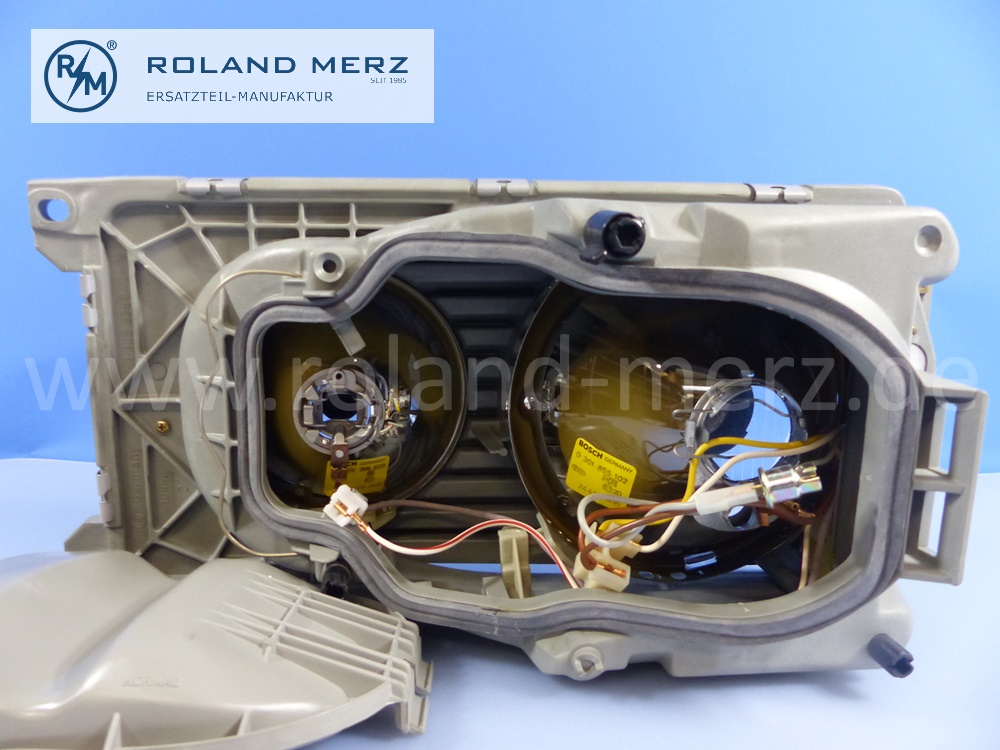 1238202661 Bosch Leuchteinheit, Scheinwerfer, H4, rechts, Rechtsverkehr, Mercedes W123, Original Mercedes Neuteil, NOS 