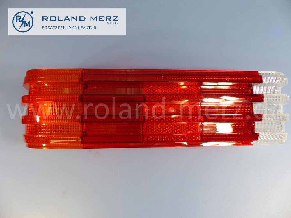 1168202866 Lichtscheibe, Abdeckglas Rücklicht links, ohne Reflektoreinheit, Mercedes W116 S-Klasse, LHD, Original Mercedes Neuteil, NOS