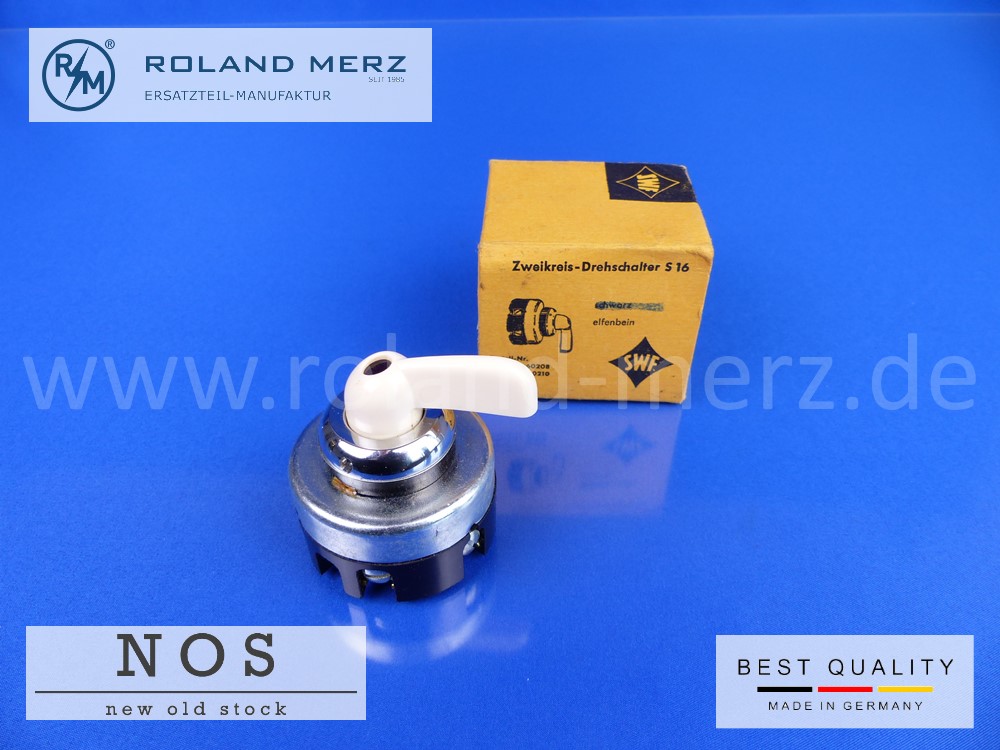 P1130739 Zweikreis-Blinker-Schalter S16 SWF 31/60210 mit Kontrollicht elfenbeinfarbig