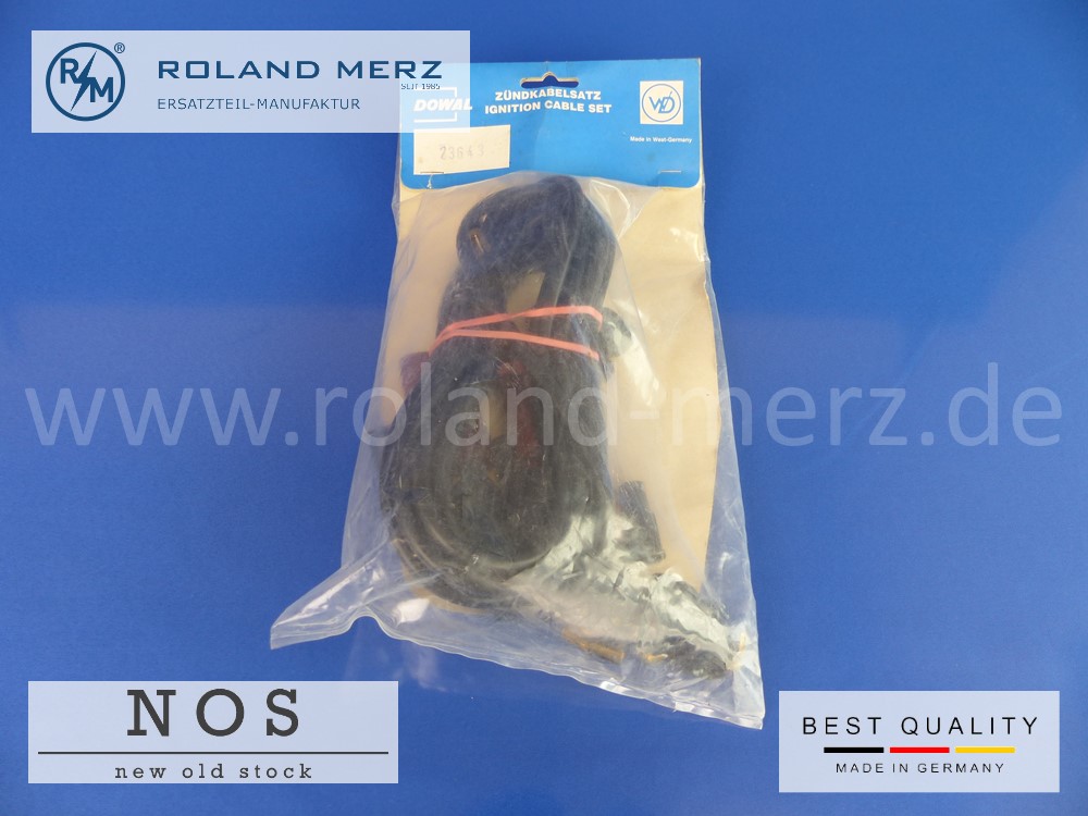 P1140166 Universal Zündleitungssatz für 6 Zylinder-Typen mit Bakelite Kerzensteckern, Wasserschutzkappen