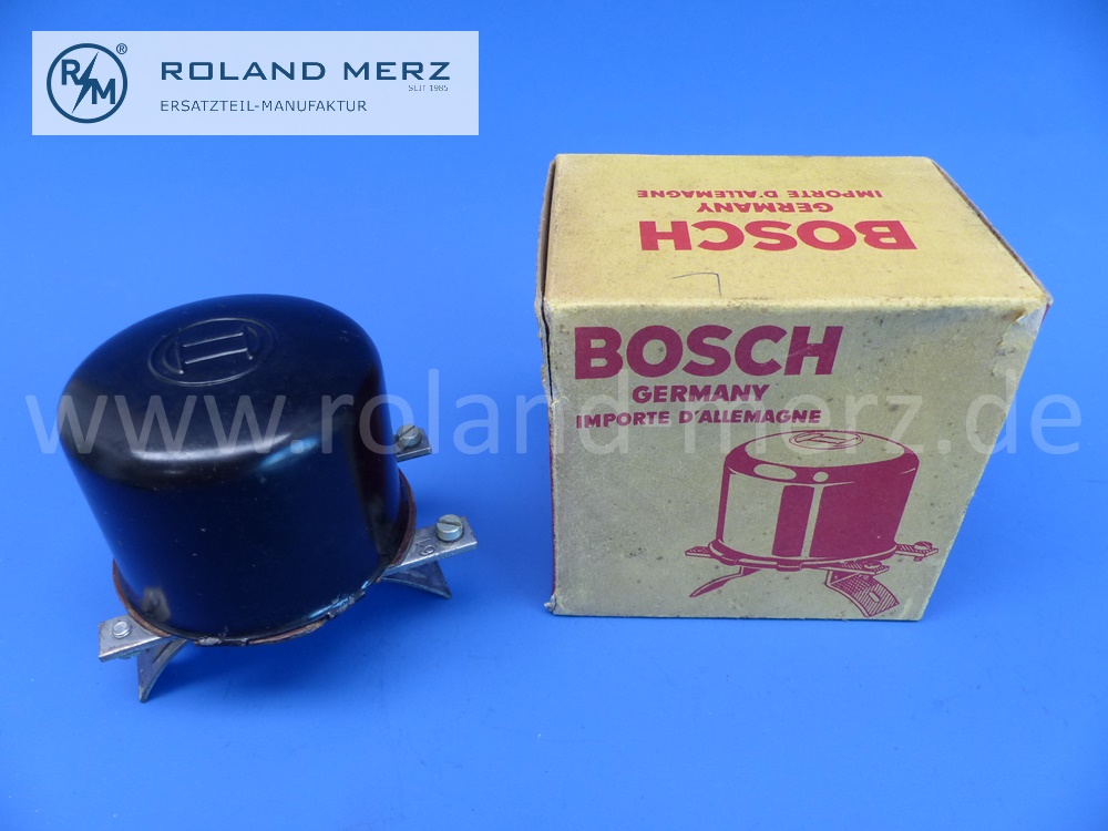 0190212006 Bosch Regler Lichtmaschine, Generatorregler, RS/TA 130-150/6A1, 6 V, Borgward Isabella 1.5 von 06. 1954 - 12. 1961, Original Bosch Austauschteil, NOS