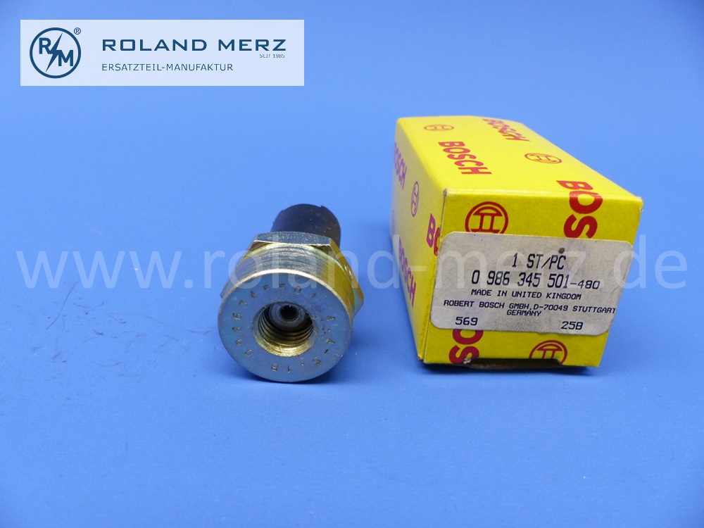 0986345501 Schalter Bremslicht, Druckschalter, Mack, MAN, Renault, Saviem, Magirus Deutz, Saurer, Original Bosch Neuteil, NOS