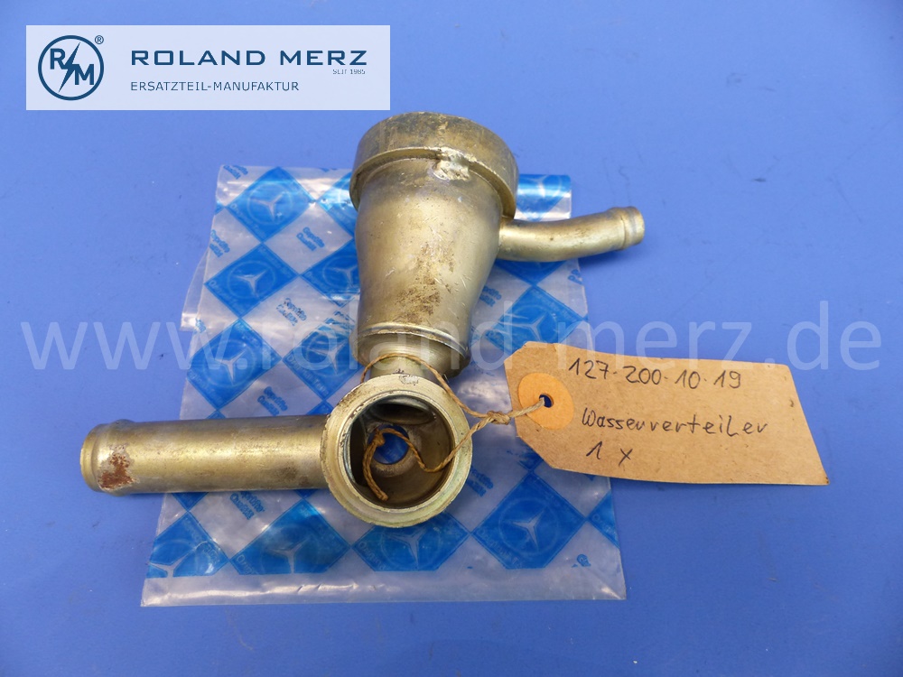 1272001019 Rohrkrümmer Wasserverteiler, Mercedes M127, frühe Ausführung, Original Mercedes Neuteil, NOS 