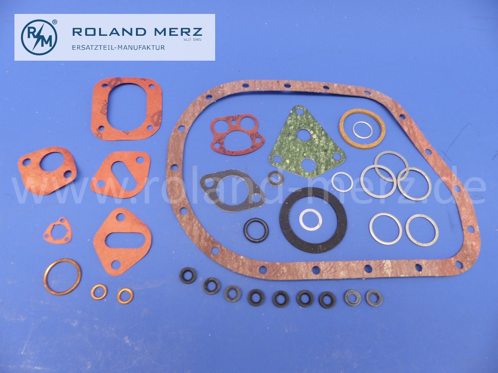 43S16800 Dichtungssatz Motor, Elring, umfangreich, Mercedes M121 B III ab 1958 für L319B und O319B, original Elring Neuteil, NOS 