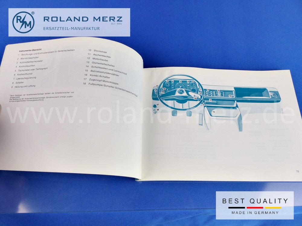 6025840096 operation manual, Mercedes-Benz 207 D and 307 D